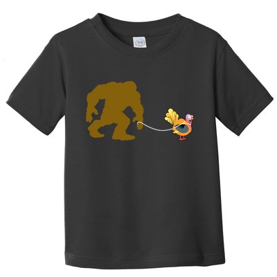 Funny Bigfoot Thanksgiving Turkey Toddler T-Shirt