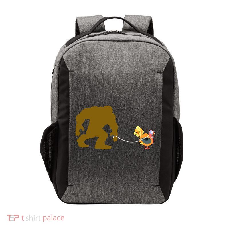 Funny Bigfoot Thanksgiving Turkey Vector Backpack