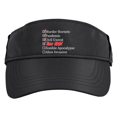 Funny Birthday In Quarantine Checklist 100th Birthday Adult Drive Performance Visor