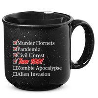 Funny Birthday In Quarantine Checklist 100th Birthday 15oz Campfire Ceramic Mug