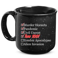 Funny Birthday In Quarantine Checklist 100th Birthday 15oz Campfire Ceramic Mug