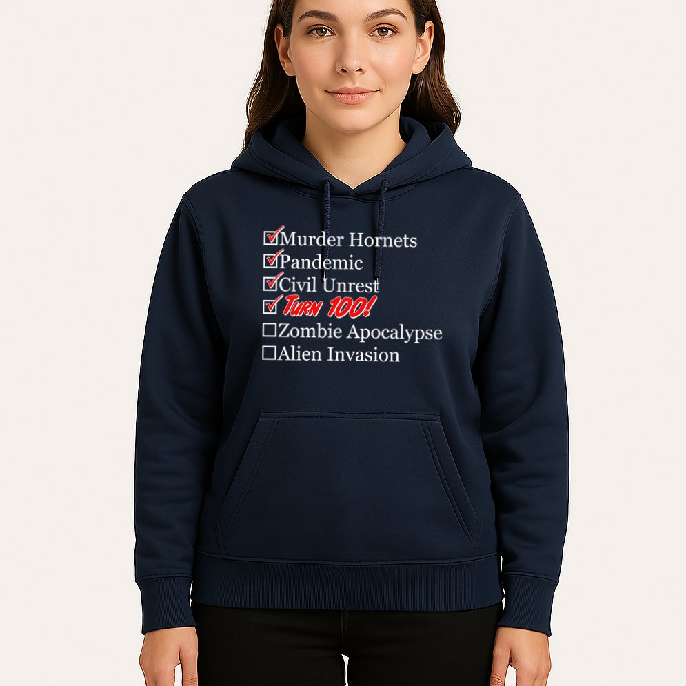 Funny Birthday In Quarantine Checklist 100th Birthday Hoodie