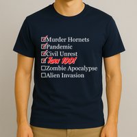 Funny Birthday In Quarantine Checklist 100th Birthday T-Shirt