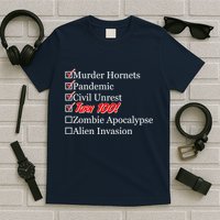 Funny Birthday In Quarantine Checklist 100th Birthday T-Shirt