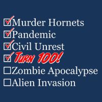 Funny Birthday In Quarantine Checklist 100th Birthday T-Shirt
