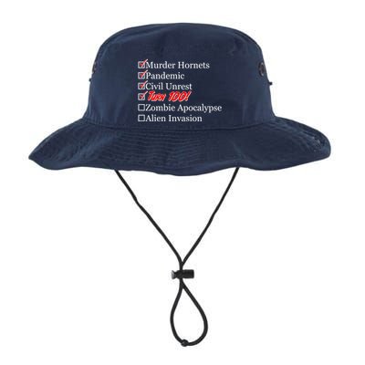 Funny Birthday In Quarantine Checklist 100th Birthday Bucket Hat