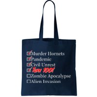 Funny Birthday In Quarantine Checklist 100th Birthday Tote Bag