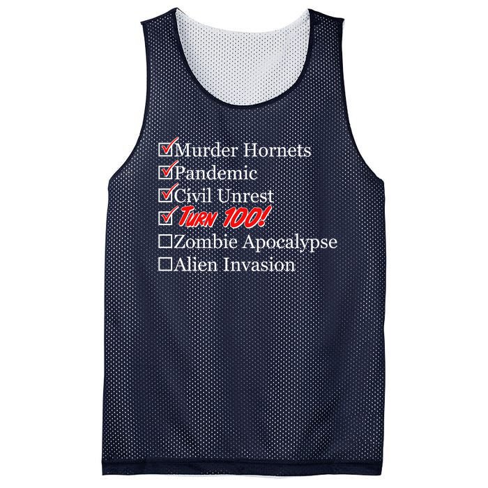 Funny Birthday In Quarantine Checklist 100th Birthday Mesh Reversible Basketball Jersey Tank