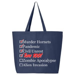 Funny Birthday In Quarantine Checklist 100th Birthday 25L Jumbo Tote