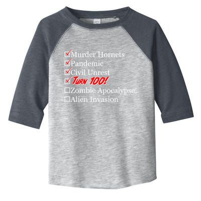 Funny Birthday In Quarantine Checklist 100th Birthday Toddler Fine Jersey T-Shirt