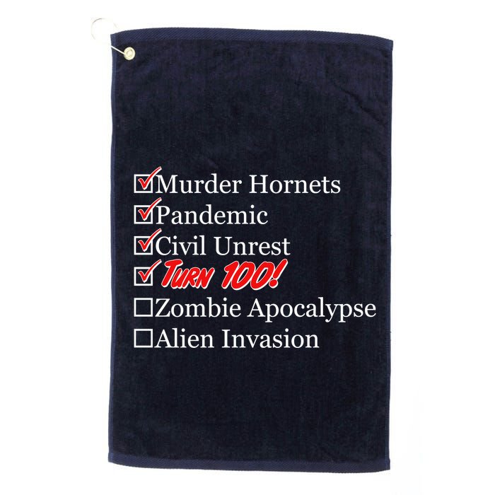 Funny Birthday In Quarantine Checklist 100th Birthday Golf Towel