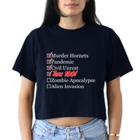 Funny Birthday In Quarantine Checklist 100th Birthday Crop Top