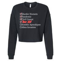 Funny Birthday In Quarantine Checklist 30th Birthday Cropped Pullover Crew