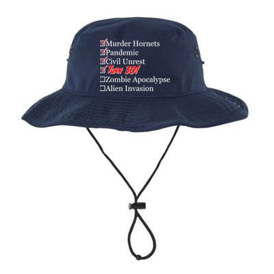 Funny Birthday In Quarantine Checklist 30th Birthday Bucket Hat