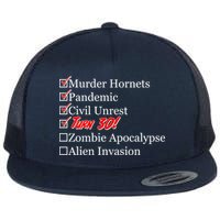 Funny Birthday In Quarantine Checklist 30th Birthday Flatbill Hat