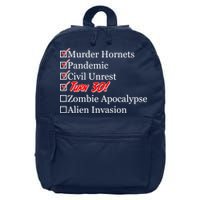 Funny Birthday In Quarantine Checklist 30th Birthday 16 in Basic Backpack
