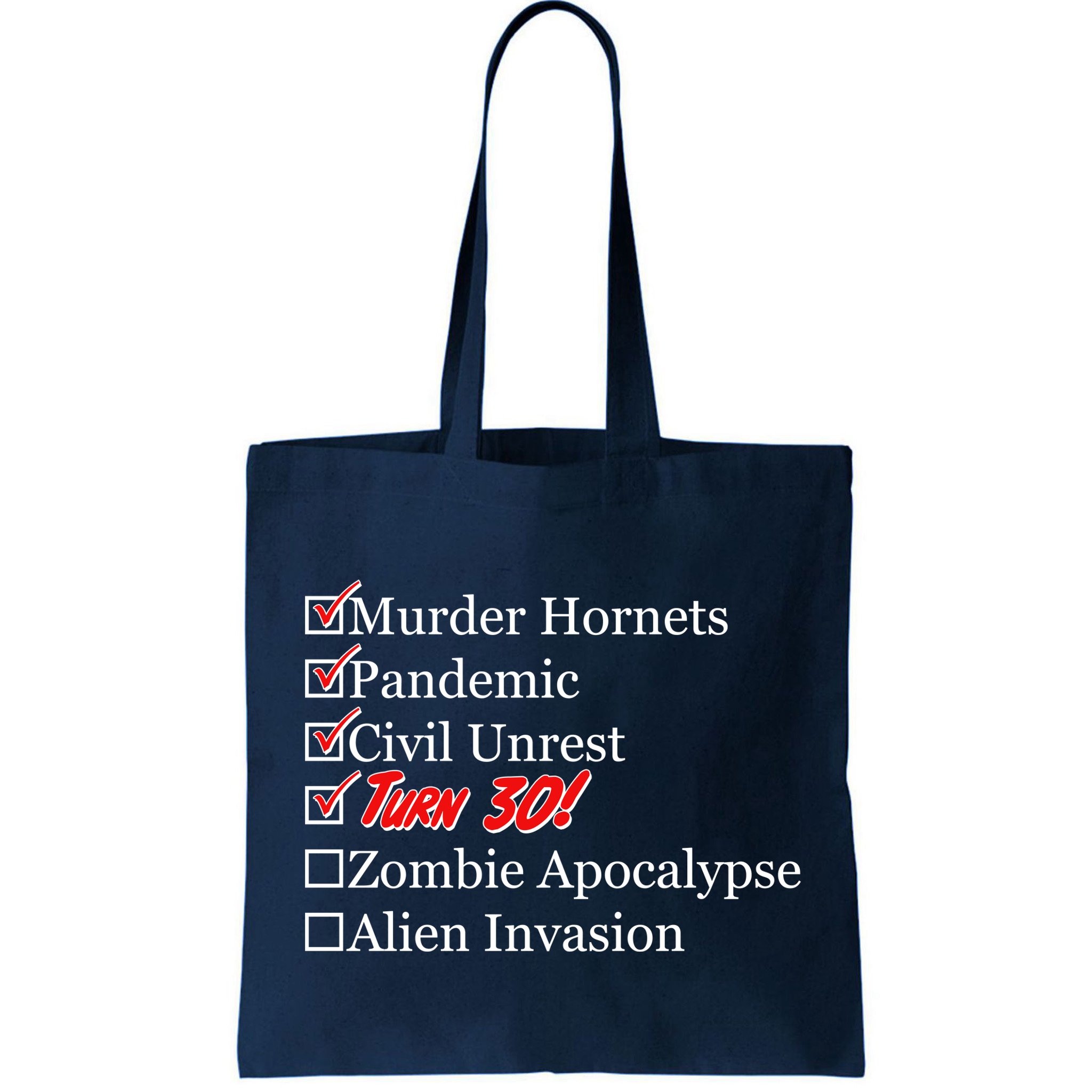 Funny Birthday In Quarantine Checklist 30th Birthday Bag