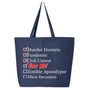 Funny Birthday In Quarantine Checklist 30th Birthday 25L Jumbo Tote