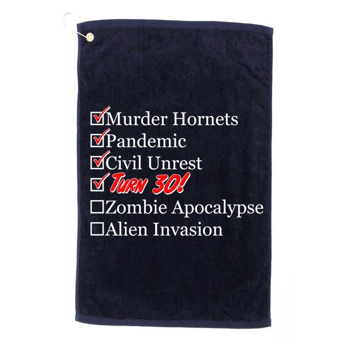 Funny Birthday In Quarantine Checklist 30th Birthday Golf Towel