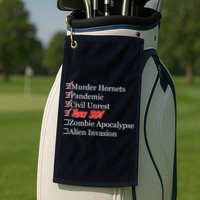 Funny Birthday In Quarantine Checklist 30th Birthday Golf Towel
