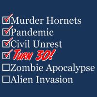 Funny Birthday In Quarantine Checklist 30th Birthday Golf Towel