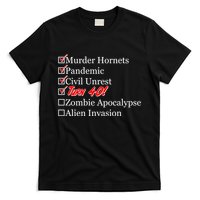 Funny Birthday in Quarantine Checklist 40th Birthday T-Shirt