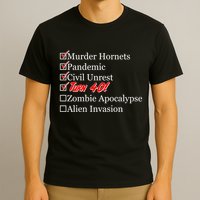 Funny Birthday in Quarantine Checklist 40th Birthday T-Shirt