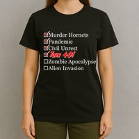 Funny Birthday in Quarantine Checklist 40th Birthday T-Shirt