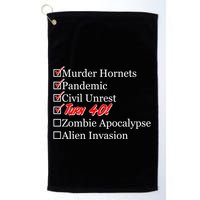Funny Birthday in Quarantine Checklist 40th Birthday Golf Towel