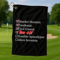 Funny Birthday in Quarantine Checklist 40th Birthday Golf Towel
