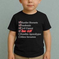 Funny Birthday in Quarantine Checklist 40th Birthday Toddler T-Shirt