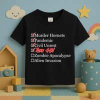 Funny Birthday in Quarantine Checklist 40th Birthday Toddler T-Shirt