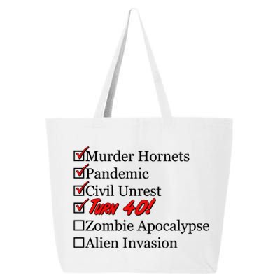 Funny Birthday in Quarantine Checklist 40th Birthday 25L Jumbo Tote