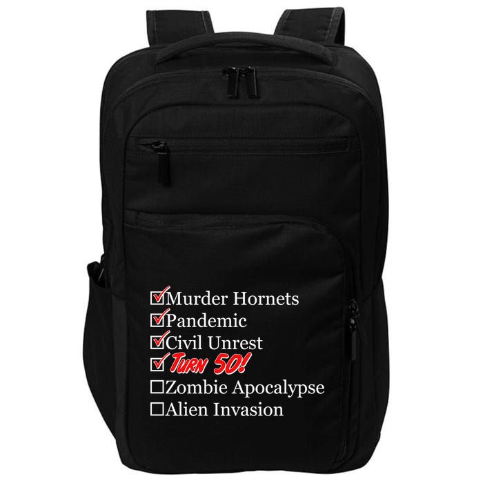 Funny Birthday In Quarantine Checklist 50th Birthday Impact Tech Backpack