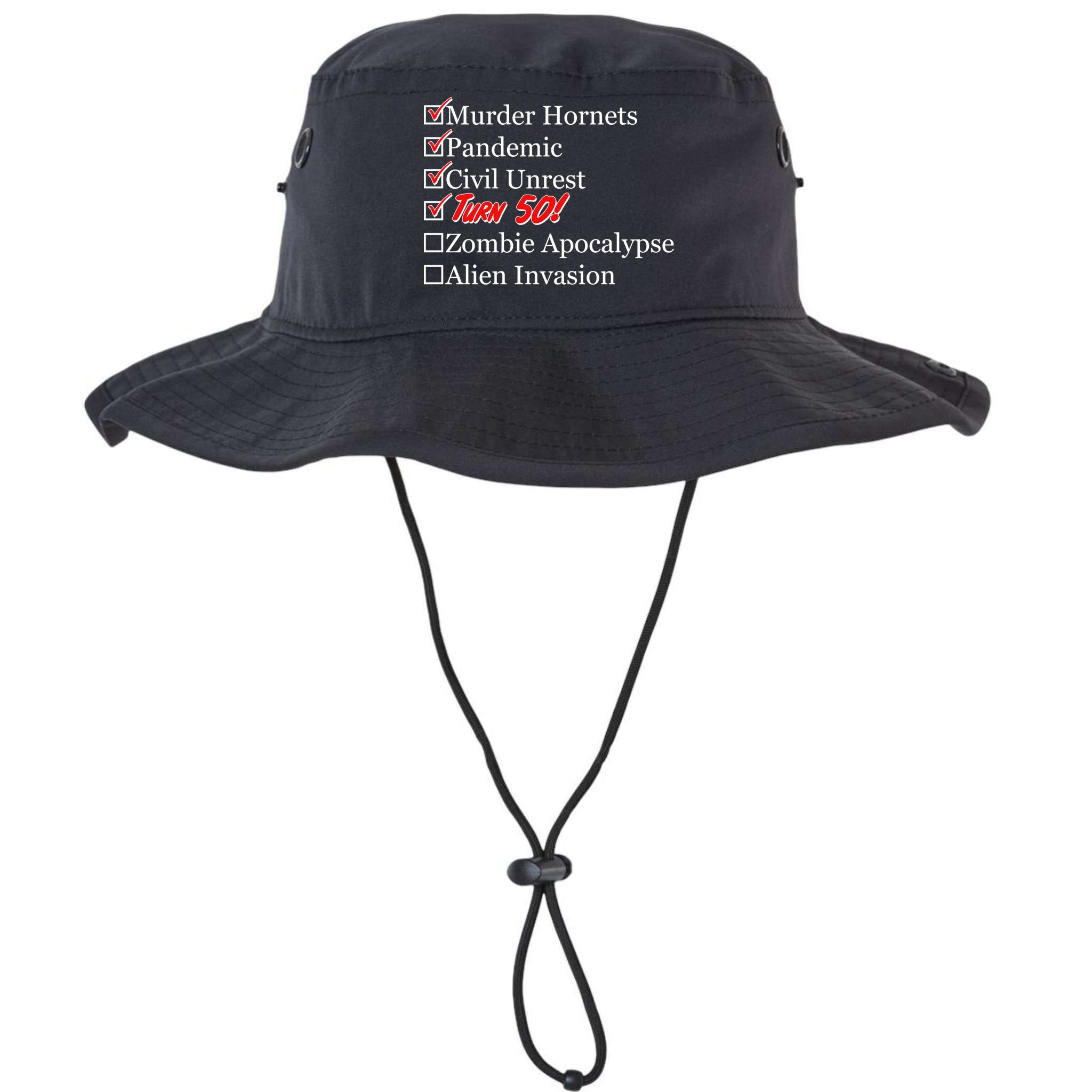 Funny Birthday In Quarantine Checklist 50th Birthday Bucket Hat
