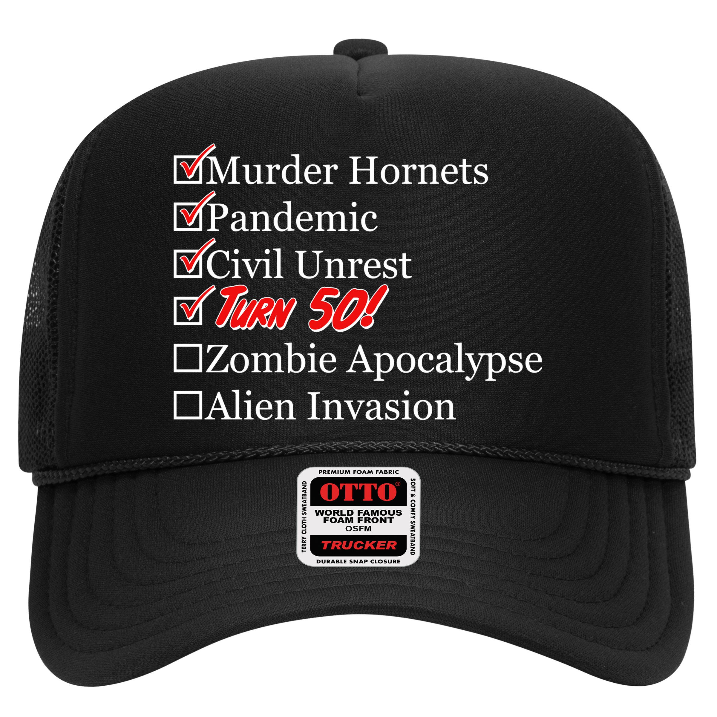 Funny Birthday In Quarantine Checklist 50th Birthday Hat