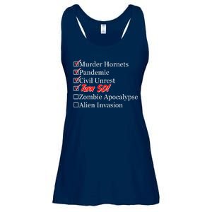 Funny Birthday In Quarantine Checklist 50th Birthday Ladies Essential Flowy Tank