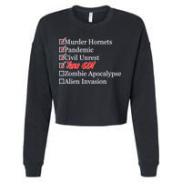 Funny Birthday In Quarantine Checklist 60th Birthday Cropped Pullover Crew