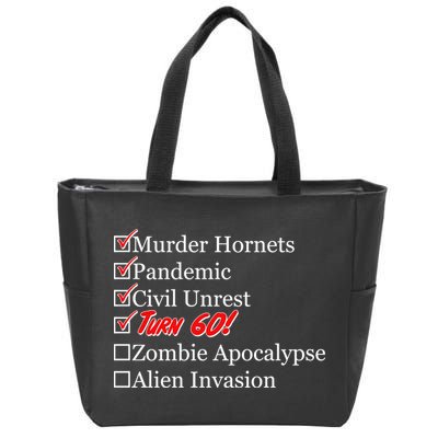 Funny Birthday In Quarantine Checklist 60th Birthday Zip Tote Bag