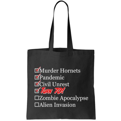 Funny Birthday In Quarantine Checklist 70th Birthday Bag