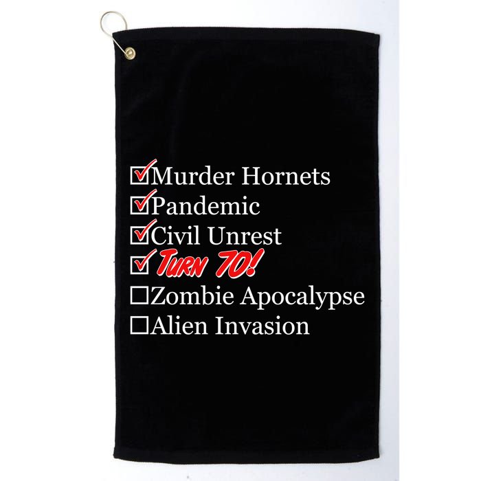 Funny Birthday In Quarantine Checklist 70th Birthday Golf Towel