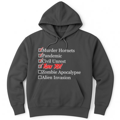 Funny Birthday In Quarantine Checklist 70th Birthday Hoodie