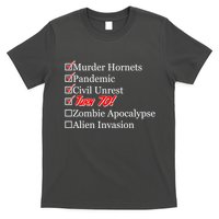 Funny Birthday In Quarantine Checklist 70th Birthday T-Shirt