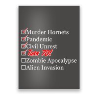 Funny Birthday In Quarantine Checklist 70th Birthday Poster