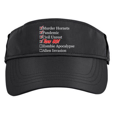 Funny Birthday In Quarantine Checklist 80th Birthday Adult Drive Performance Visor