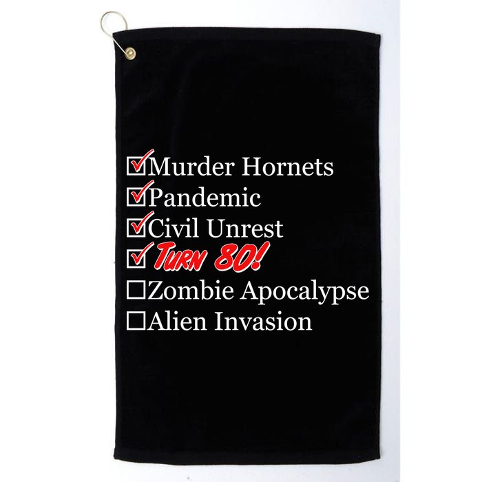 Funny Birthday In Quarantine Checklist 80th Birthday Golf Towel