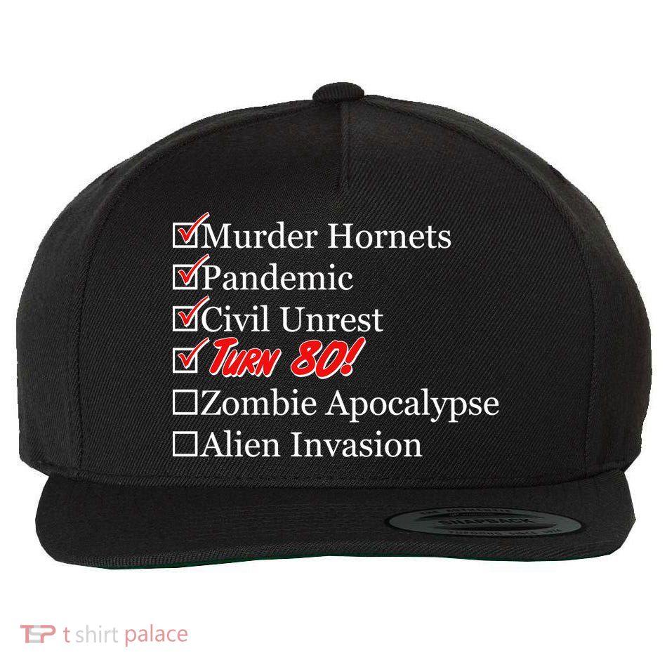 Funny Birthday In Quarantine Checklist 80th Birthday Wool Snapback Cap