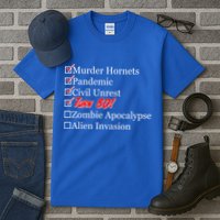 Funny Birthday In Quarantine Checklist 80th Birthday Tall T-Shirt