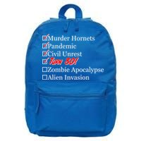 Funny Birthday In Quarantine Checklist 80th Birthday 16 in Basic Backpack