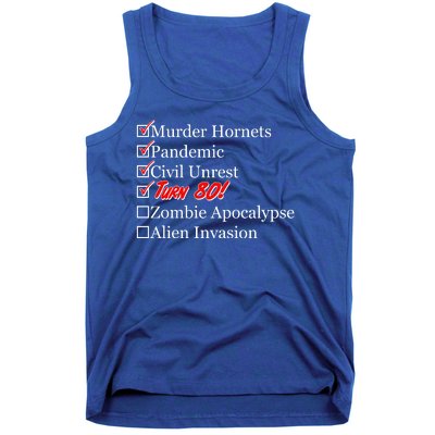 Funny Birthday In Quarantine Checklist 80th Birthday Tank Top